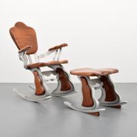 Daniel Meyer Rocking Lounge Chair & Ottoman - Sold for $2,375 on 02-08-2020 (Lot 98).jpg